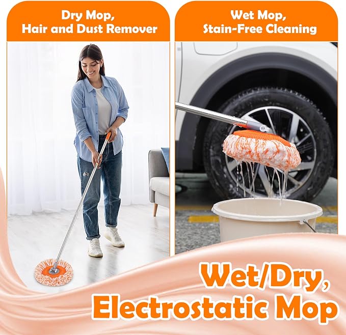 Wall Mop, Primium 68” Wall Cleaner, High-Quality Baseboard Cleaner, - Image 5