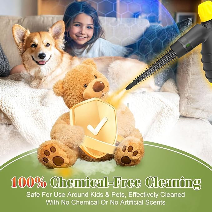 Handheld Pressurized Steam Cleaner, 1050W Multi-Surface Steamer - Image 4