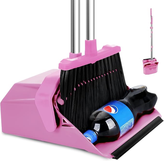 Broom with Dustpan Combo Set, Brooms and Dust Pan with Handle, Brooms with by Tiumso