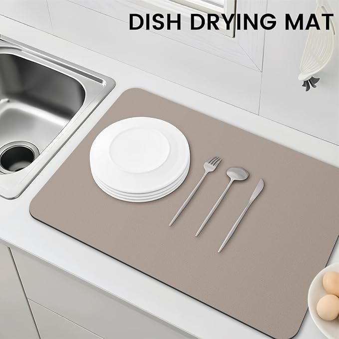 WISELIFE Dish Drying Mat Super Absorbent Drying Mat Large Dish Drying Mats - Image 6