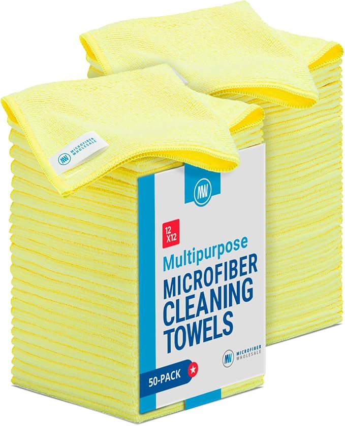 12" x 12" Microfiber Cleaning Cloths by MicrofiberWholesale
