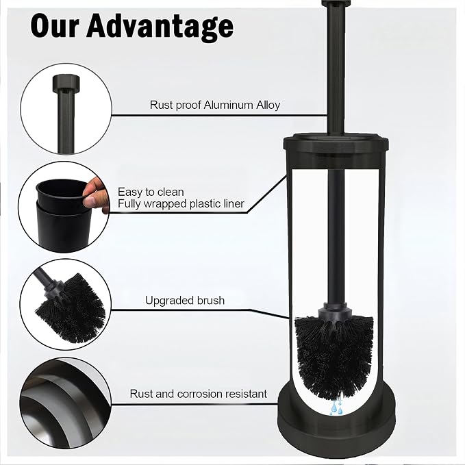 Matte Black Toilet Bowl Brush - Image 6