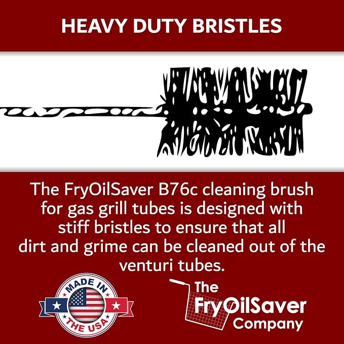 Gas Grill Venturi Tube Brush, Cleans Spider Webs, Food Build Up, Prevents Flare - Image 4