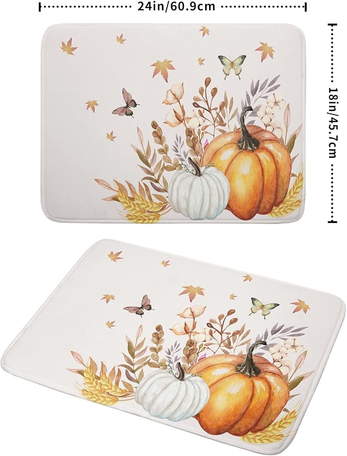 Fall Pumpkin Maple Dish Drying Mat - Image 2