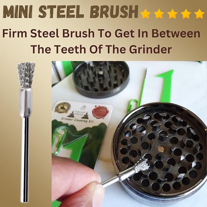 Grinder Cleaning Kit For Herbs Coffee Grinders Cigarette Rolling Papers Machine - Image 3
