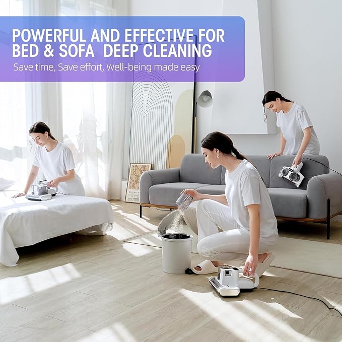 Mattress Vacuum Bed Vacuum Cleaner 16Kpa Suction 253.7nm UV-C Light, 140°F - Image 6