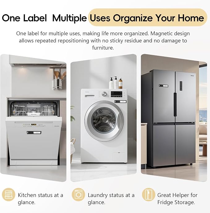 Dishwasher Magnet Clean Dirty Sign, Stainless Steel Magnetic Clean Dirty - Image 5