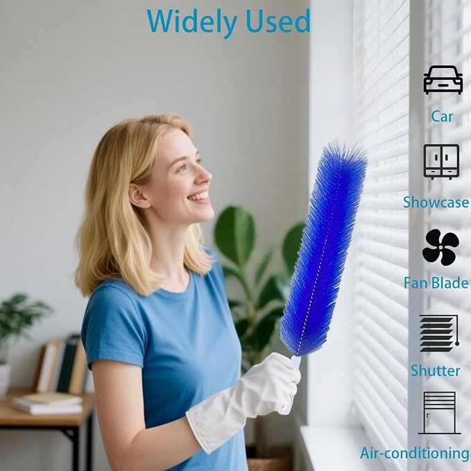 2Pcs Bendable Fan Cleaning Brush, Cobweb Duster - Image 4