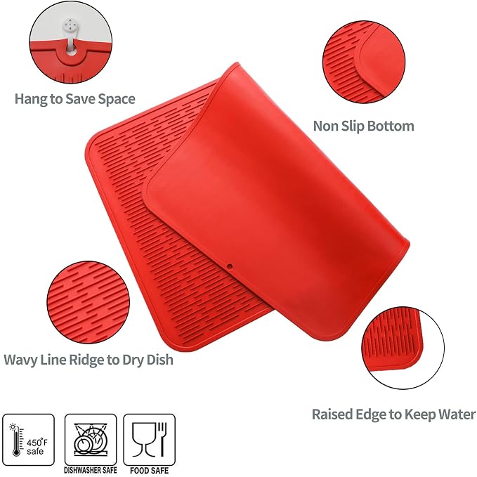 Silicone Dish Drying Mat for Multiple Usage, Easy clean, Eco-friendly, - Image 4
