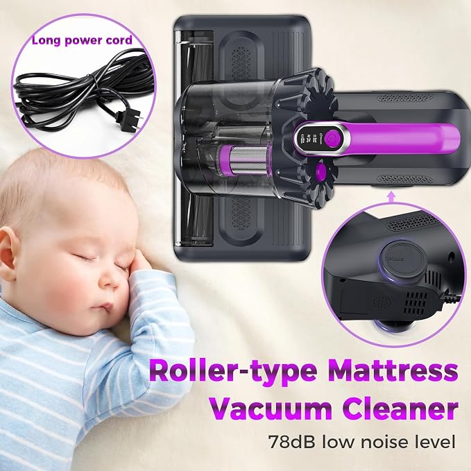 winterbear Mattress Vacuum Cleaner, 17Kpa Suction 500W High Power Handheld - Image 5