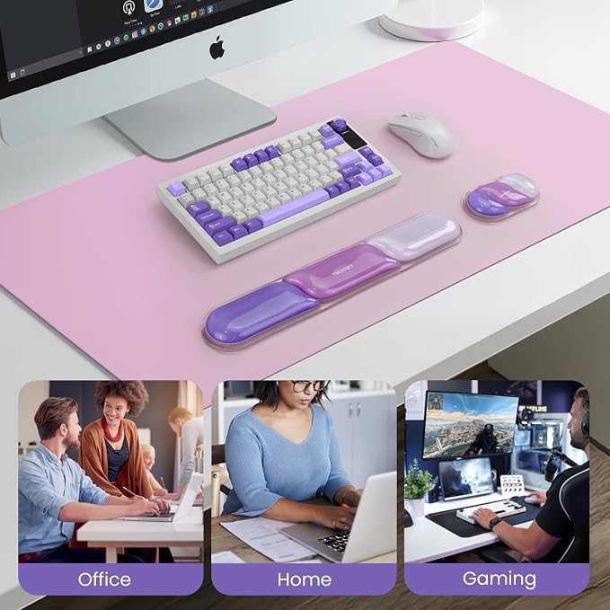 TECKNET Clear Gel Wrist Rest for Computer Keyboard, Ergonomic Gel Keyboard - Image 7