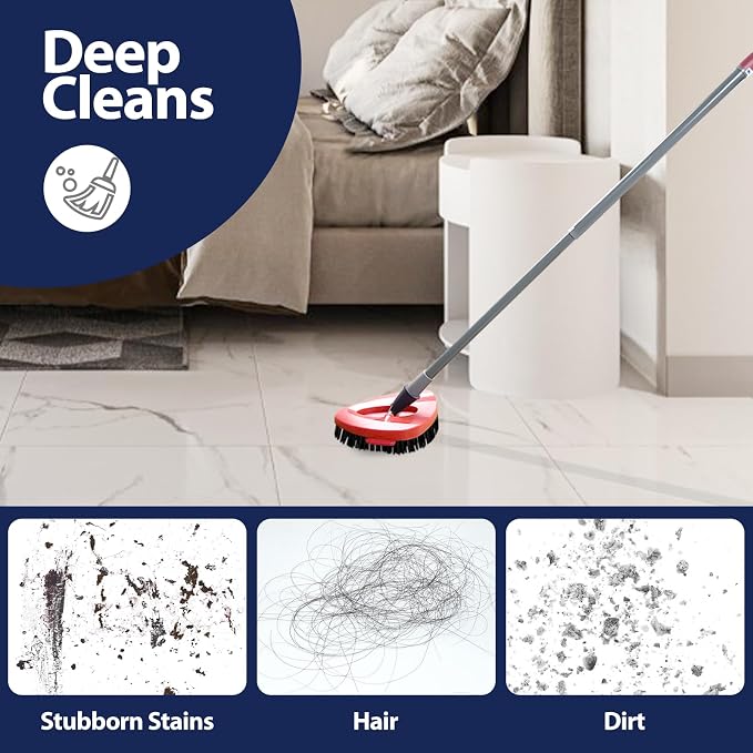Spin Mop Scrub Brush Head, Hard Bristle Cleaning Scrubber Mop Head - Image 5