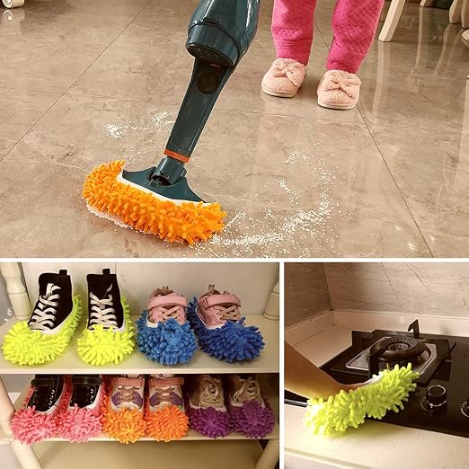 10 PCS 5 Pairs Dust Duster Mop Slippers Shoes Cover - Image 5