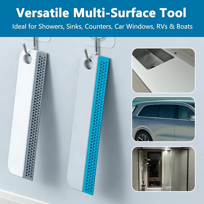 2Pcs Mini Window Squeegee Small Soft Rubber Tool - Image 7