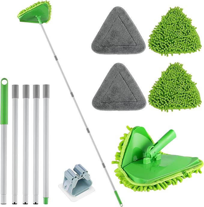Wall Cleaner Triangle Mop with 82'' Long Handle by RONSUNG