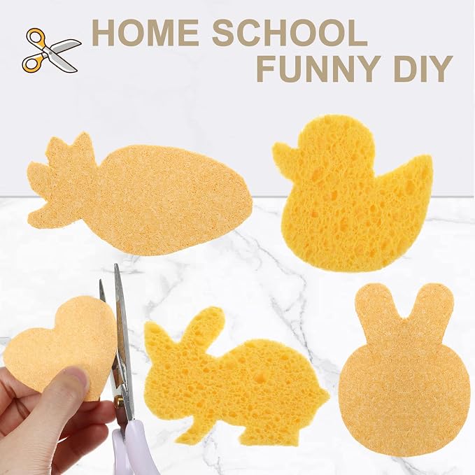 Zhengmy 100 Pieces Sponges Kitchen Compressed Sponges Bulk Natural Dish Sponge - Image 3
