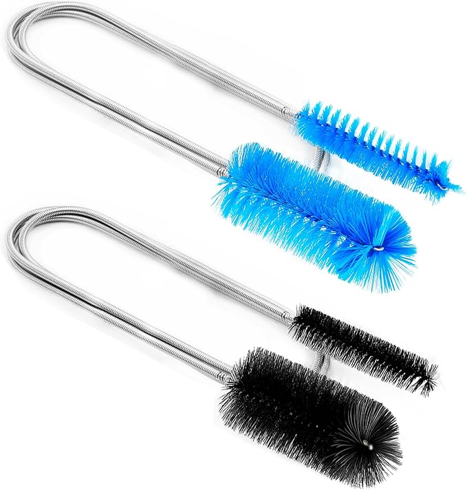 2 Pcs Flexible Drain Pipe Cleaning Brush, 2 Brush Head Sizes - Image 7