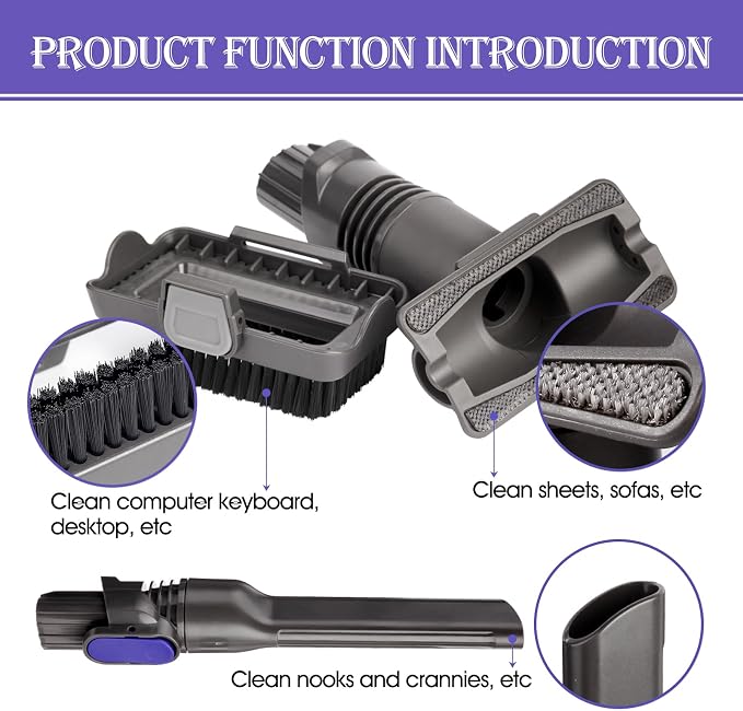 Vacuum Crevice Tool Brush Replacement Parts Compatible - Image 4