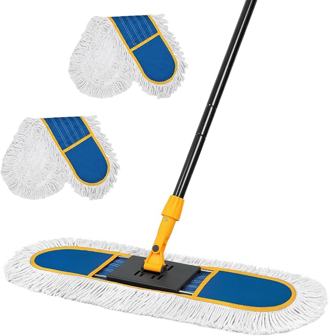 24" Dust Mop for Floor Cleaning, Large Areas Dry & Wet Mop by TrueYee