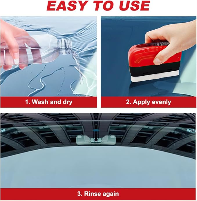 2Pack Automotive Oil Film Cleaning Brush, Cars Clear Vision Glass Cleaner - Image 7
