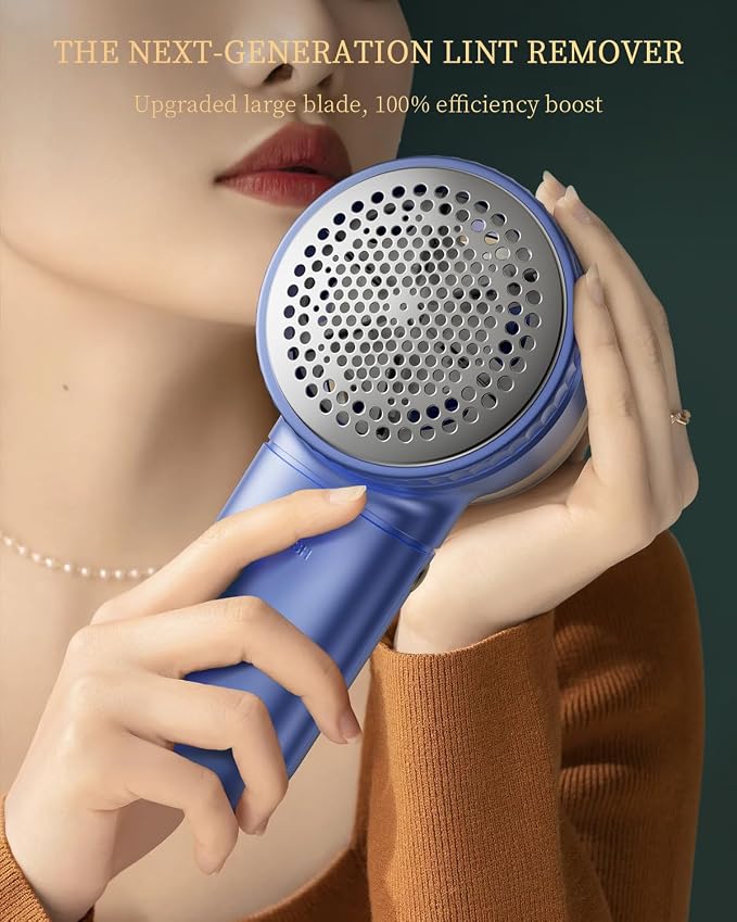 Fabric Shaver with Lint Brush, Large Lint Shaver with Digital Display, 3-Speeds - Image 2