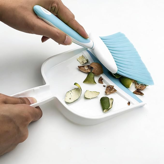 Broom Dustpan Brush Small Dust pan: Small Broom and Dustpan Set Mini Dust pan - Image 2