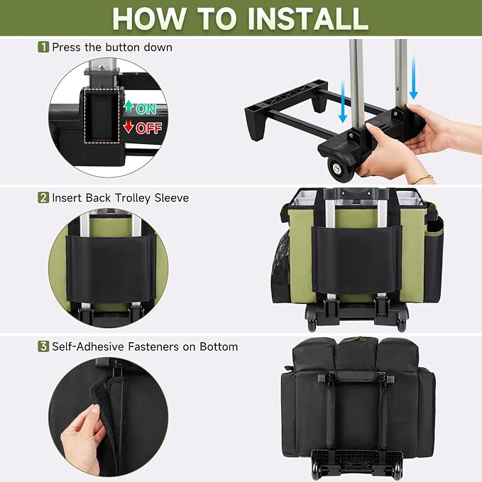 Large Rolling Cleaning Caddy Bag - Image 7