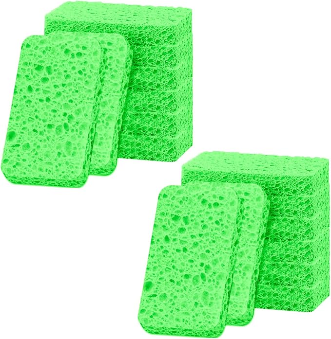12 - Pack Non-Scratch Scrub Sponges - Sponges by Mainlyrunmakeupsuppliers