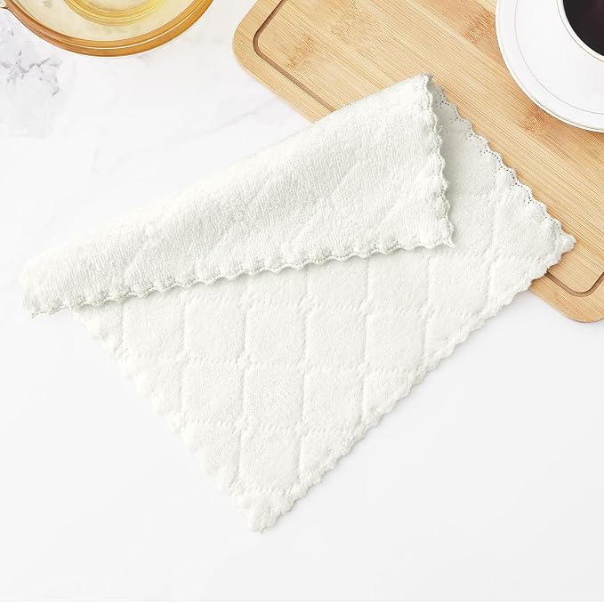 Homaxy 12 Pack Kitchen Dish Cloths, Super Soft and Absorbent Coral Velvet Dish - Image 7