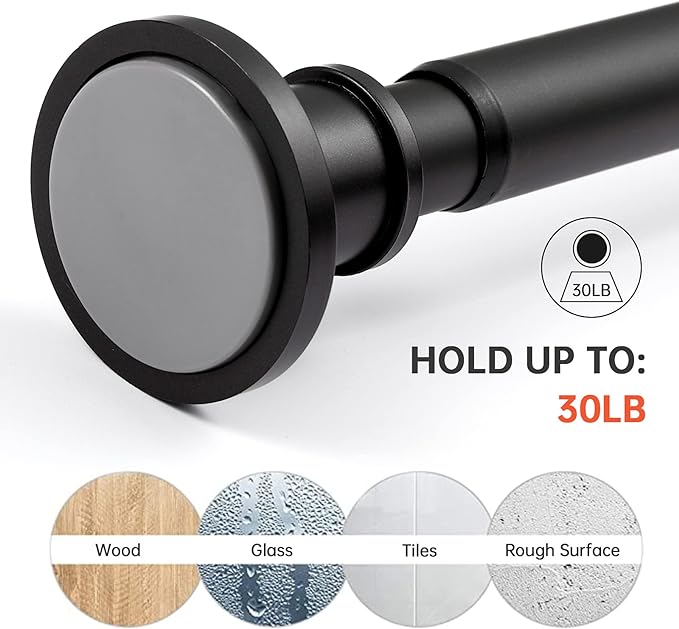 BRIOFOX Industrial Shower Curtain Rod - Image 4