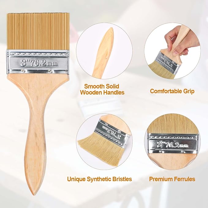 7" Deck Stain Brush Applicator, INCIKITI Wood Stain Brush - Image 6