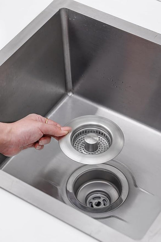 2Count 3-in-1 Kitchen Sink Drain Strainer & Stopper - Image 2