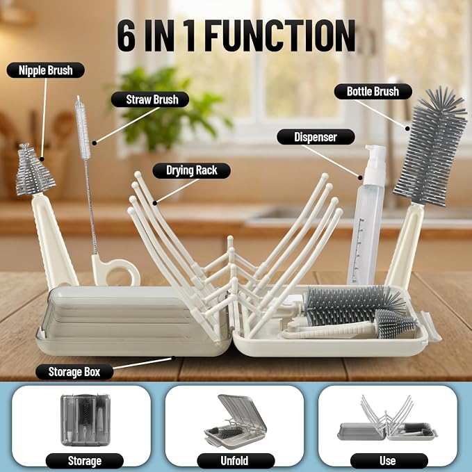 Bottle Brush Set Cleaner Silicone Brushes - Image 4