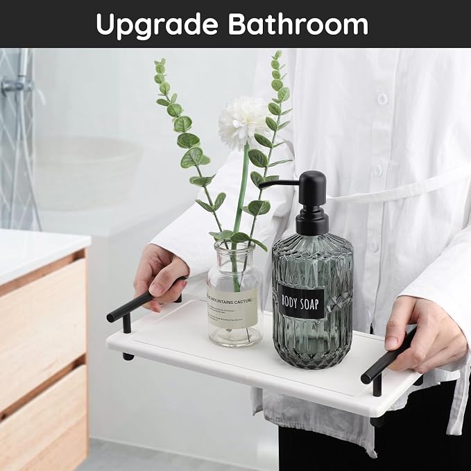 Segbeauty 12x6 Sink Caddy, Large Bathroom Tray Stone Drying Mat - Image 6