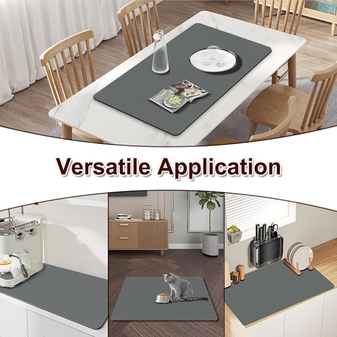 Dish Drying Mat for Kitchen, 16’’ X 18’’ Coffee Bar Mats for Countertop Fit - Image 6