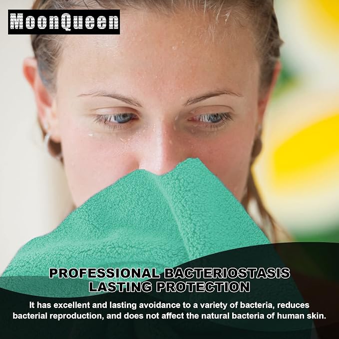 MOONQUEEN Microfiber Facial Cloths Fast Drying Washcloth 12 Pack - Image 5