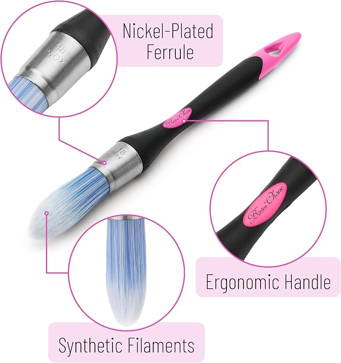 Bates- Trim Paint Brush, 0.75 Inch, Ergonomic Non-Slip Handle, Synthetic - Image 3