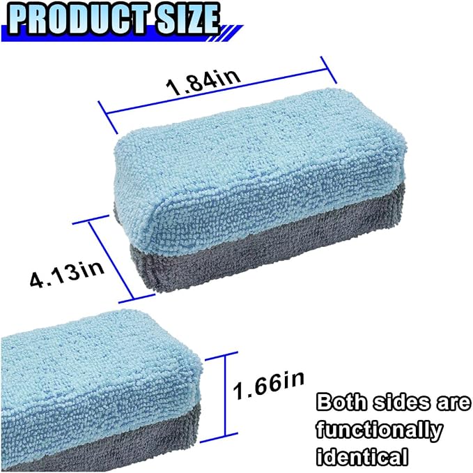 12PCS Ceramic Coating Applicator Sponge, 4.13'' x 1.84'' Microfiber Car - Image 2