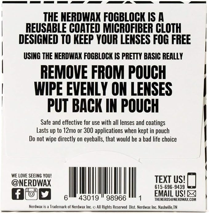 Nerdwax FogBlock | Anti Fog Lens Wipes | Keeps Glasses from Fogging - Image 3