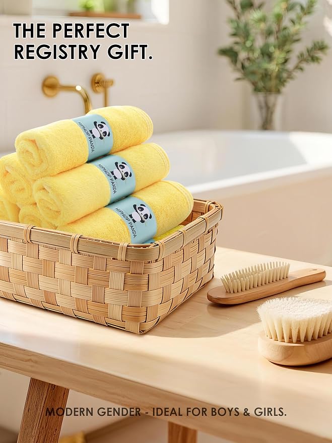 HIPHOP PANDA Baby Washcloths, Rayon Made from Bamboo - Image 6
