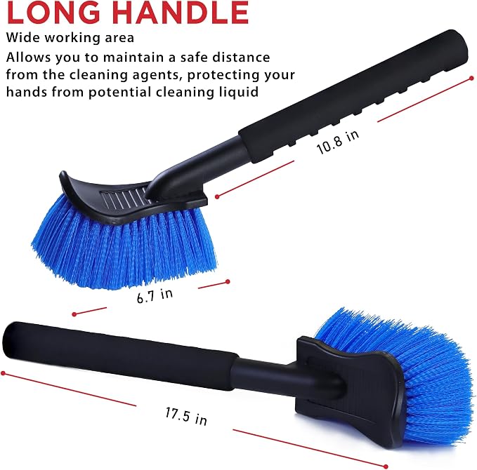 TAKAVU 17.5" Long Handle Wheel Tire Body Brush - Image 3