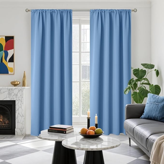 BGment Denim Blue Curtains 84 Inches Length - Image 4