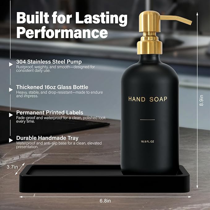 Soap Dispenser Bathroom Set, Hand and Lotion Dispenser - Image 2