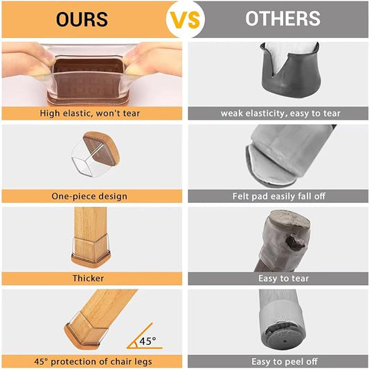 16 Pcs Small Square Chair Leg Protectors - Image 2