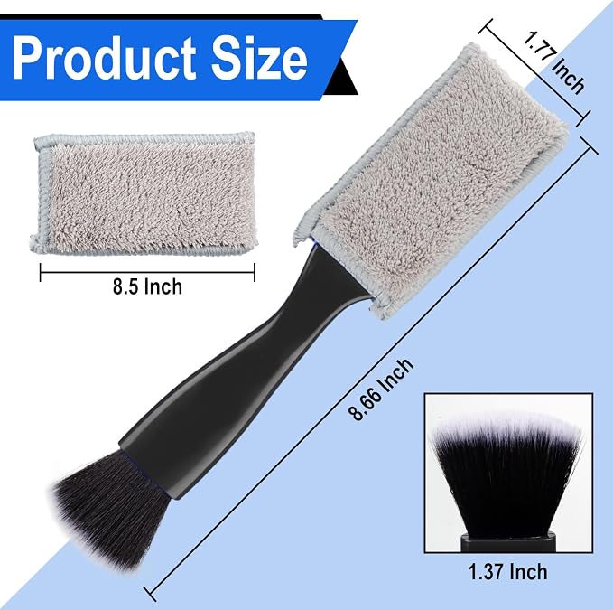 Double Head Brush for Car Clean, 2 in 1 Car Detailing Brush, Double Ended - Image 2