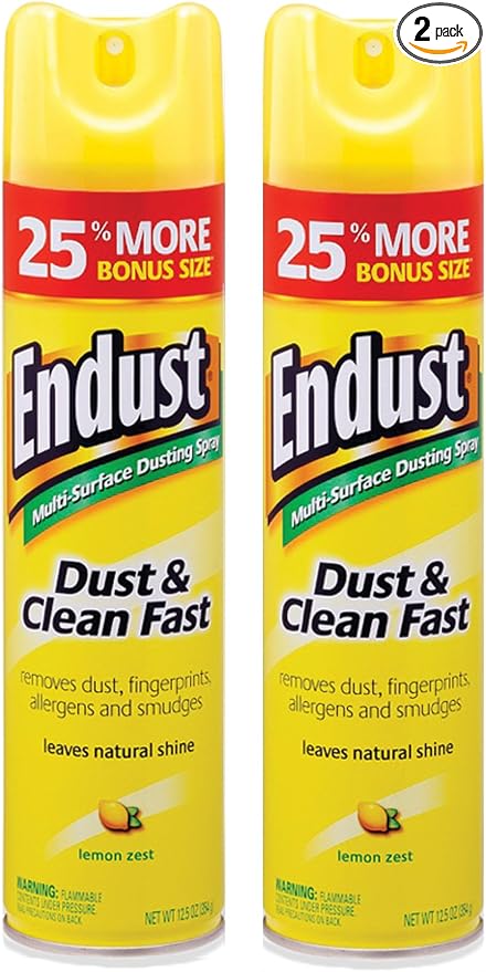 Endust Multi-Surface Dusting and Cleaning Spray, Lemon Zest, 12.5 Ounce by Endust