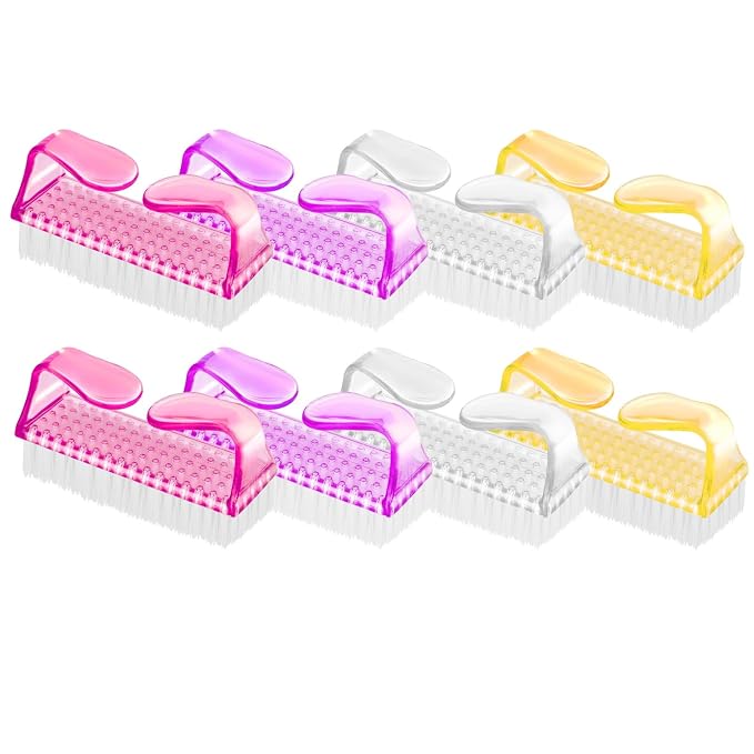 8Pcs Nail Brushes for Cleaning Fingernails, Handle Grip Nail Scrubber Brush - Image 6
