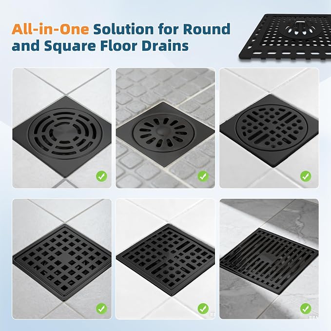 Hibbent 2 Pack Shower Drain Hair Catcher, Shower Drain Cover - Image 8