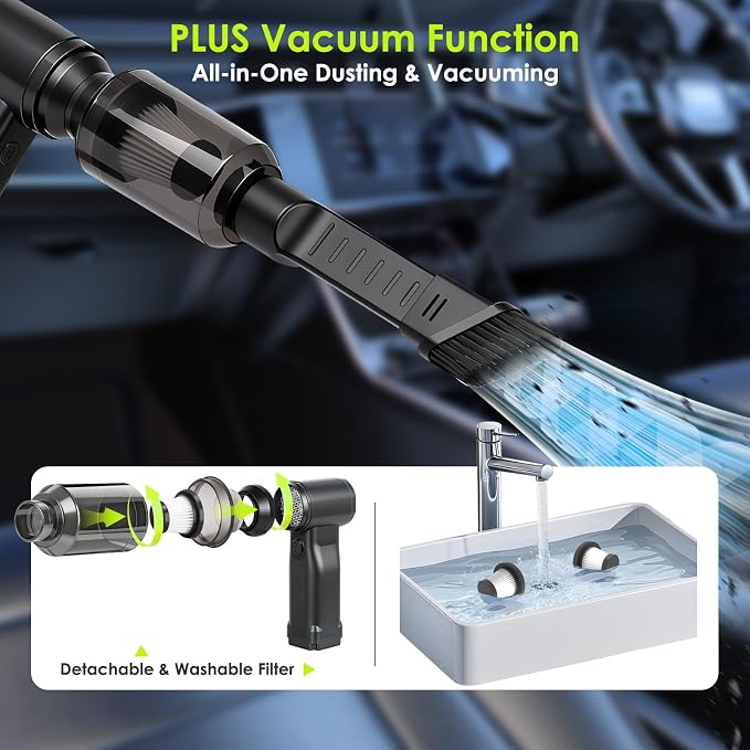 Electric Compressed Air Duster, 000RPM Cordless Air Blower - Image 5