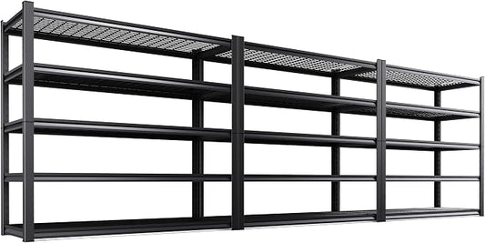 Set of 3 Garage Shelving-3500 lbs 5 Tier Storage Shelves, Adjustable Heavy Duty by Unknown